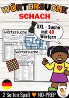 Vista previa - Hojas de trabajo - XXL Wörtersuche (Schach) Puzzle | Ajedrez Alemán - Portada