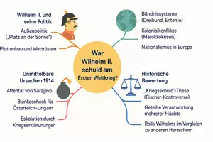 Vorschau - Arbeitsblätter - Arbeitsblätter zum Thema "War Wilhelm der Zweite schuld am Ersten Weltkrieg?" + Lösung & MP3 + Mindmap + Infografik - Seite 2