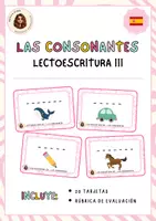 Vista previa - Hojas de trabajo - Las consonantes III - LECTOESCRITURA - Portada