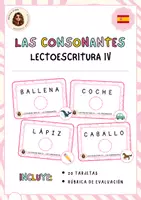 Vista previa - Hojas de trabajo - Las consonantes IV - LECTOESCRITURA - Portada