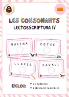 Vista previa - Hojas de trabajo - Les consonants IV - LECTOESCRIPTURA - Portada