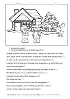 Vorschau - Arbeitsblätter - Lesen- und- malen. Winter - Seite 1