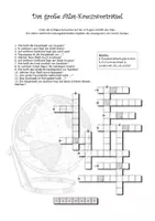 Vorschau - Arbeitsblätter - "Das große Atlas-Kreuzworträtsel" -- Den sicheren Umgang mit dem Atlas spielerisch erlernen / vertiefen - Deckblatt