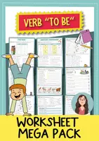 Voorbeeld - Verb to be – Engels werkbladenpakket (12 pagina’s) - Voorblad