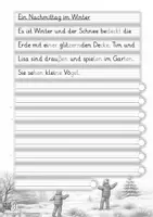 Vorschau - Unterrichtsreihen - Abschreibübung in Grundschrift "Ein Nachmittag im Winter" (Tiere im Winter) - Seite 2