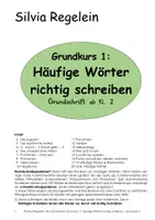 Vorschau - Arbeitsblätter - Grundkurs 1: Häufige Wörter Grundschrift ab Kl. 2 - Deckblatt