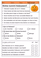 Vorschau - Arbeitsblätter - Lesen & Verstehen - Halloween - Leseförderung für Leseanfänger (Klasse 1-2) - Seite 1