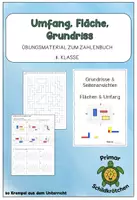 Vorschau - Arbeitsblätter - Umfang, Flächen & Seitenansichten - Material für die 4. Klasse - Deckblatt