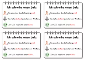 Vorschau - Merkblätter - Sätze schreiben - Aushang pastell Merkplakat Merkzettel Hefteintrag - Seite 3