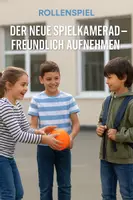 Vorschau - Präsentationen/Tafelbilder - Rollenspiel: Der neue Spielkamerad – Freundlich aufnehmen - Deckblatt