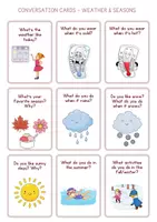 anteprima - Altro tipo di materiale - CONVERSATION CARDS - WEATHER & SEASONS | CARTE DI CONVERSAZIONE - TEMPO E STAGIONI - Pagina 1
