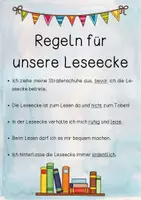 Vorschau - Poster - Regeln für die Leseecke - Seite 1