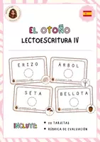 Vista previa - Hojas de trabajo - El otoño IV - LECTOESCRITURA - Portada
