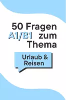 Vorschau - Stationenlernen - 50 Fragekarten – Urlaub & Reisen (DaF/DaZ A1–B1) - Deckblatt