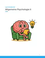 Vorschau - Unterrichtsreihen - Allgemeine Psychologie II – Unterrichts- und Lernmaterial (Sek II) - Deckblatt