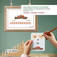 Aperçu - Jeux - Automne : Additions et Soustractions jusqu’à 10 - Cartes. - Page de couverture