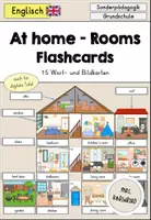 anteprima - Schede informative - At home Rooms (stanze) Schede illustrate Flashcards Schede con parole - Inglese - Pagina di copertina