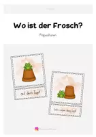 Vorschau - Poster - Präpositionen Bildkarten - Wo ist der Frosch? - Deckblatt