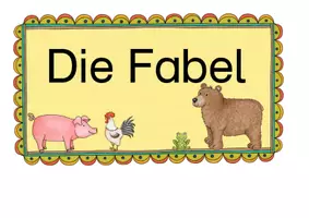 Vorschau - Präsentationen/Tafelbilder - Die Fabel - Infokarten (Aufbau, Merkmale, Tiere) - Seite 1