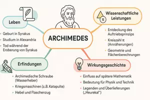 Vorschau - Arbeitsblätter - AB mit Fragen zum Thema "Archimedes" + Lösungsblatt + Mindmap + Infografik - Seite 2