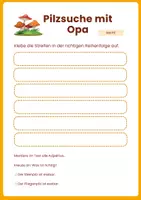 Vorschau - Arbeitsblätter - 3 Lesepuzzle Pilzsuche mit Opa, Leckerer Apfelkuchen, Mein bunter Drachen - Seite 2