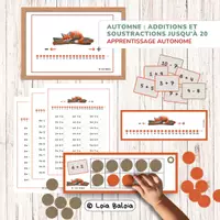 Aperçu - Jeux - Automne: Additions et Soustractions jusqu'à 20. - Page de couverture