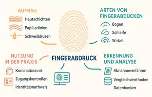 Vorschau - Arbeitsblätter - AB mit Fragen zum Thema "Fingerabdruck" + Lösungsblatt + Mindmap + Infografik - Seite 2