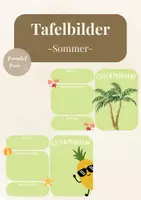 Vorschau - Präsentationen/Tafelbilder - Tafelbild: Sommer - Deckblatt