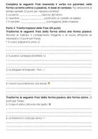 anteprima - Compiti in classe/Test - Esame forme verbali italiane: la forma attiva e passiva - Pagina 3