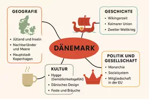 Vorschau - Arbeitsblätter - Arbeitsblatt zum Thema "Dänemark" + Onlineübung & MP3 + Mindmap + Infografik - Seite 3