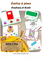 Aperçu - Apprentissages en autonomie - Cartes à Pince Couleurs - Ecole et rentrée - Page de couverture