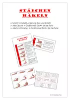 Vorschau - Mal- und Bastelvorlagen - Stäbchen häkeln (Anleitung, Cliparts, Schriftstreifen) - Deckblatt