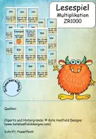 Vorschau - Spiele - Lesespiel zur Multiplikation ZR1000 - Klasse 3 - Deckblatt