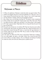Vorschau - Arbeitsblätter - Cloze Text - Halloween in Mexico + Solutions - Seite 1