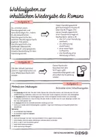 Vorschau - Arbeitsblätter - Wahlaufgaben Lektüre - Deckblatt
