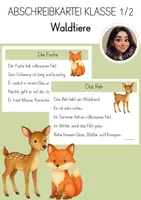 Vorschau - Anderer Materialtyp - Abschreibkartei - Waldtiere (Klasse 1/2) - Deckblatt
