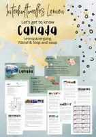 Vorschau - Arbeitsblätter - Canada - Textspaziergang - Lesespaziergang - Einführung - Deckblatt