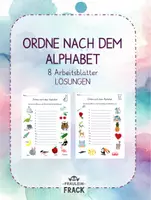 Vorschau - Arbeitsblätter - Ordne nach dem Alphabet - 8 Arbeitsblätter inkl. Lösungen - Deckblatt