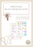 Vorschau - Merkblätter - Mein Rechtschreibstrategien - Fächer - kompakte Merkhilfe für den Deutschunterricht - Deckblatt