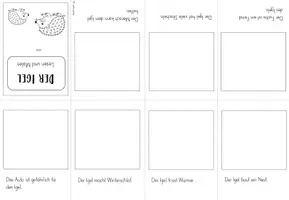 Vorschau - Arbeitsblätter - Lesen und Malen: Der Igel im Herbst (Faltheft) - Klasse 1/2 - Seite 3