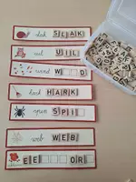 Voorbeeld - Schrijfletters leren met letterblokjes "herfst" - Pagina 1