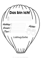 Vorschau - Mal- und Bastelvorlagen - Geburtstagskalender - Heißluftballon (mit Bastelanleitung) - Seite 1