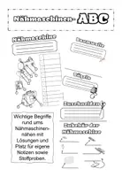 Vorschau - Arbeitsblätter - Nähmaschinen-ABC (Glossar, Portfolio und Definitionen) - Deckblatt