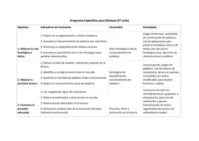 Vista previa - Para docentes: organización, planificación y formación - PROGRAMA ESPECÍFICO DISLEXIA - página 2