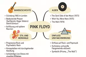 Vorschau - Arbeitsblätter - AB mit Fragen zum Thema "Pink Floyd" + Lösungsblatt + Mindmap + Infografik - Seite 2