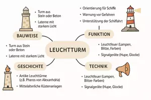 Vorschau - Arbeitsblätter - Arbeitsblatt "Leuchtturm" + Onlineübung & MP3 + Mindmap + Infografik - Seite 2