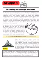 Vorschau - Arbeitsblätter - Die Alpen Gruppenarbeit: Geographie und Tourismus - Seite 1