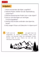 Vorschau - Arbeitsblätter - Die Alpen Gruppenarbeit: Geographie und Tourismus - Seite 2