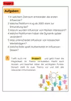 Vorschau - Stationenlernen - Influencer Gruppenarbeit: Soziale Medien, Chancen & Risiken - Seite 2