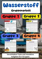 Vorschau - Arbeitsblätter - Wasserstoff Gruppenarbeit: Herstellung, Einsatz, Vorteile & Zukunft - Deckblatt
